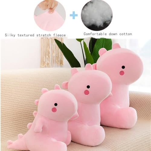 OUKEYI Cute Dinosaur Plush Toys,kawaii plush animal dolls, Plush Stuffed Animal Dino Hugging Pillow Soft, Birthday Gifts for Kids Girls Boys (pink) - Image 4