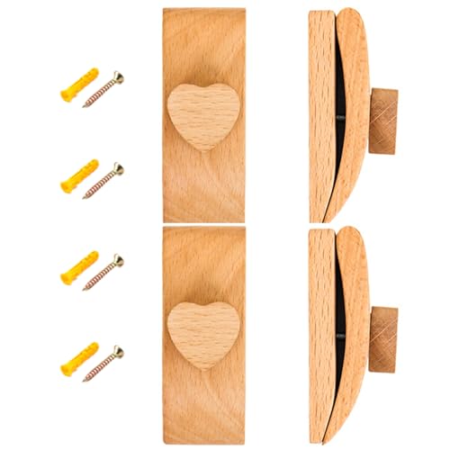 Perchas de edredón para pared, pinzas para colgar tapices | Abrazadera de exhibición de mantas de madera para dormitorio, sala de estar y baño