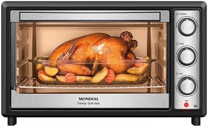 MONDIAL Forno Elétrico 48L Family Grill Inox, Mondial, Preto/Inox...