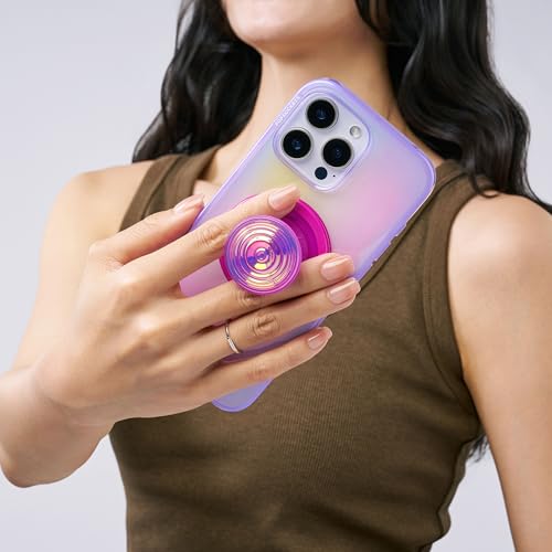 Image of PopSockets Phone Grip for MagSafe, Magnetic Holder, Phone Stand - Ripple Iridescent Absinthe