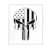 OBUY Punisher Skull Stencil for Painting on Wood, Walls, Fabric, Airbrush, More | Reusable 12 x 14 inch Mylar Template