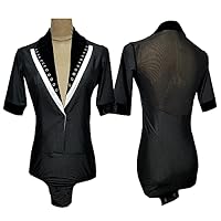 社交ダンス メンズ ラテンシャツ 衣装 Amazon.co.jp: Vネック 社交ダンス トップス 男性社交ダンス衣装 競技