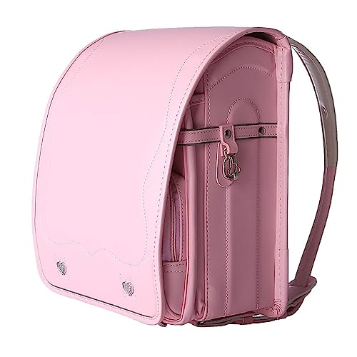ZCBYBT Zaino Leggero con Chiusura Automatica Ransel Randoseru PU Leather Japanese Box Schoolbag, per Ragazze Ragazzi,#8,35 * 27 * 20cm