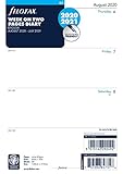 Papiergröße: 148 x 210 mm Filofax Kalendereinlage, A5, 1 Woche auf 2 Seiten, englisch, 20 August bis 21 Juli