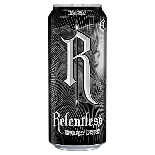 Relentless Origin Energy Drink Black Can Design 500ml Pack of 12