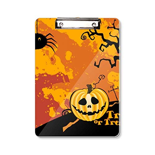 Porte-bloc citrouille d'Halloween A4 Ghost Fear pour bureau