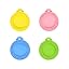 Light Blue, Turquoise, Pink, Yellow