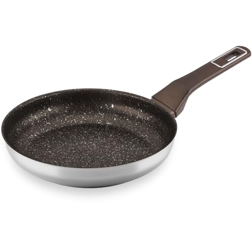 ALZA Petrea - Sartén (26 cm) Acero Inoxidable, Antiadherente 4 capas, Inducción, Lavavajillas
