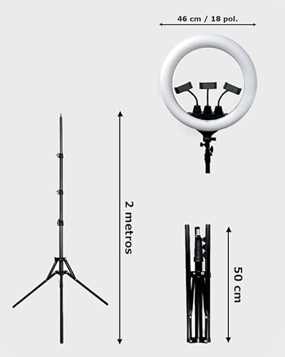 Iluminador Ring Light 46cm Profissional 80w Tiktok Youtube