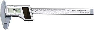 Solar Power Digital Vernier Caliper, 150mm 6 inch Electronic Measuring Tool with LCD Screen Metric/Imperial Conversion, for School Carpentry Farm DIY Silver