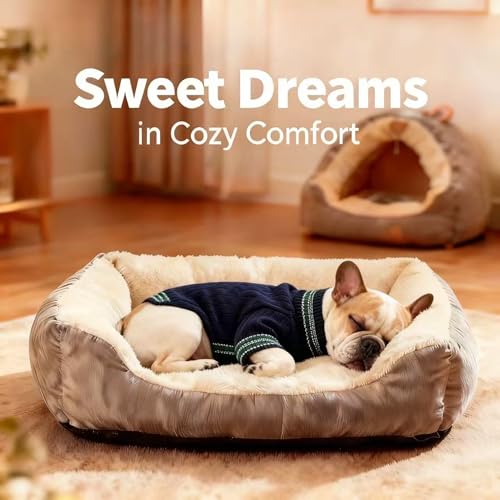 Image of Small /Medium Dog Sweater, Warm Dog Winter Coat w /Sleeves, Comfortable High Neck & Leash Hole, Premium Dog Clothes for Bulldog-Best for Holidays, Daily Walks L Blue