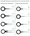 kweiny Auto Terminals Removal Key Tool Electrical Wiring Connector Release Pin(11 Pieces No Duplicate)