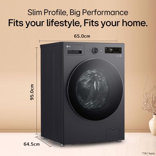 Image of LG 15 Kg, 5 Star, AI Direct Drive Technology, Wi-Fi Enabled, Steam, Fully Automatic Front-Loading Washing Machine (FX62515B9E, Allergy Care, Turbowash 360⁰, 6 Motion DD, 2026 Model, Essence Graphite)