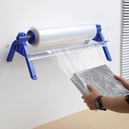 Narzędzie do owijania stretchu – ręczna maszyna do pakowania folii stretch, duża nośność, montowana na ścianie / biurku kompatybilna z folią 30/50 cm