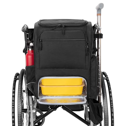 SAMDEW Wheelchair Backpack with Crutches Pockets