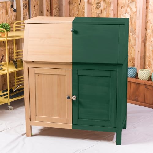 Image of Rust-Oleum Forest Green Chalked All-in-One Ultra Matte Paint | One Coat Coverage | No Primer, Sanding, Or Topcoat Needed | Easy Clean Up | Made in USA | 30 OZ | 2 Pack