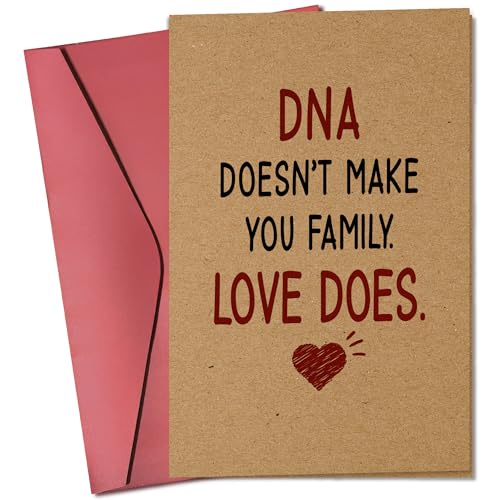 Pawzity Step Dad Fathers Day Card - Happy Fathers Day Cards for Bonus Step Dad, Stepfather from Daughter Son Wife - Funny Cards for Stepfather from Bonus Kids - Single 5.3''x 8'' Folded Greeting Card