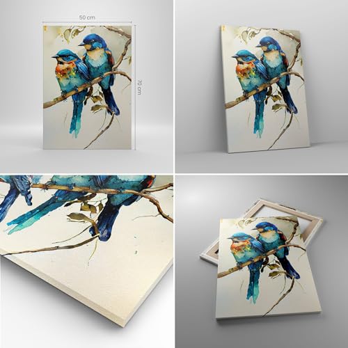 Impression sur toile oiseaux decoration murale moderne de 50x70cm pour salon - 2