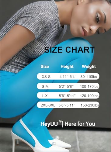 Image of HeyUU Women's 80D Ultra Soft Opaque Tights, High Waist Solid Color Footed Pantyhose with 29 Colors
