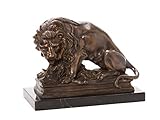 Stil: Antik-Stil Bronzeskulptur Löwe Wildschwein Bronze Jagd Jäger Figur Skulptur Antik-Stil Bronzefigur