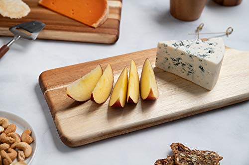 Villa Acacia Wooden Cutting Board - 17 X 6 Inch Wood Board Serving Tray For Bread And Cheese With Handle - Decorative Charcuterie Boards For New Home, Wedding Gift #TOP4