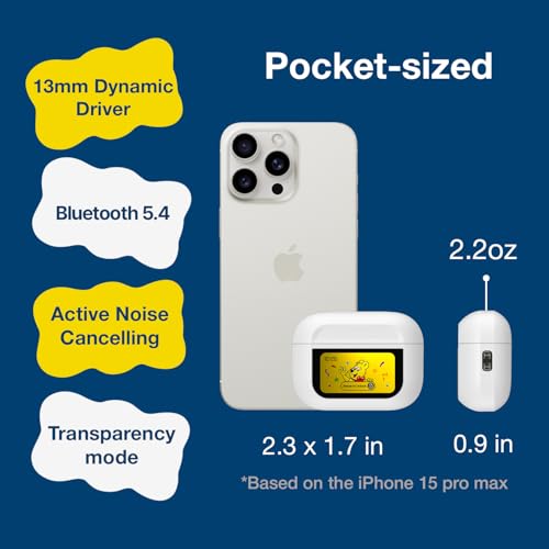 Image of DCHK Haribo Wireless Earbuds with LCD Touchscreen Case, Bluetooth 5.4 TWS, Noise Cancelling, 13mm Bass Driver, IPX4, Gummy Bear Style