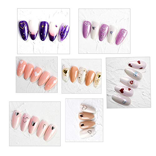 15 Large Sheets Hearts Nail Stickers For Women Girls Kids - 3D Self Adhesive Heart Nail Decals For Natural Fingernails And Acrylic Nails Heart Nail Decor For Nail Art Design Diy Nail Decoration #TOP4