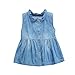 Produktbild KIMODO Kleinkind Baby Mädchen Kleid Denim Ärmellos Drucken Kleider Urlaub Prinzessin Sommerkleid Outfit Kleidung