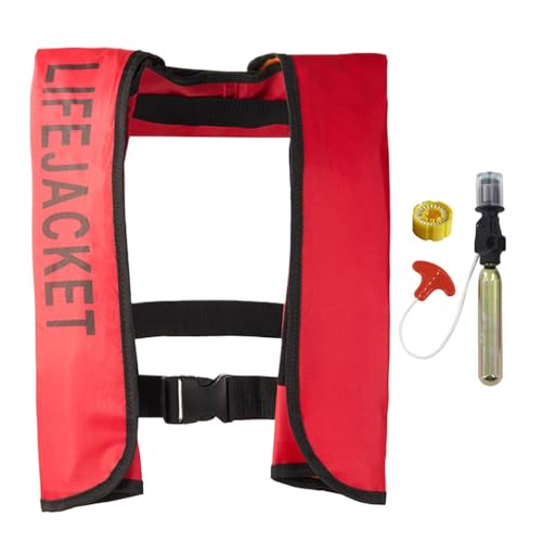 Chaleco de natación auto inflado: chaleco salvavidas inflable automático, chaleco flotante de seguridad ajustable | Chaqueta de flotadores altamente visible, ayuda para natación de flotabilidad para k
