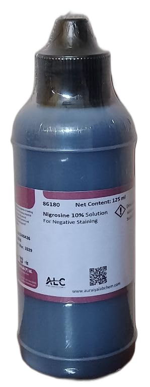 ALC Nigrosine 10% Solution For Negative Staining Reagent, Laboratory Grade, 125ml Plastic Bottle, Violet Colored Liquid-image-2