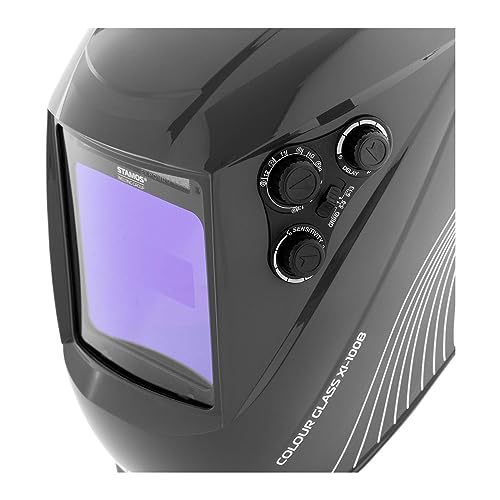 Stamos Welding Group Colour Glass XI-100B - Casco Per Saldatura Colour Glass XI-100B, Con Campo Visivo Colorato, Automatico, Per Saldatura - 2