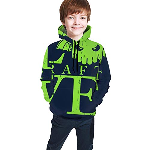 Liebe Handwerk HP Lovecraft Cthulhu 3D-Druck Pullover Hoodies Kapuzenpullover Sweatshirts für Kinder Teenager Jungen Mädchen