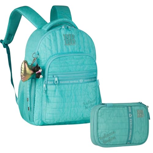 Kit Escolar Mochila E Estojo Box Rebecca Bonbon Sweet Dreams Azul