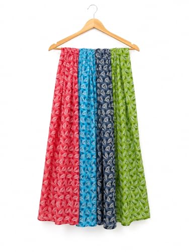Image of Pure Cotton Dupatta with Jaipuri Leaf Print, Combo of 2, 2.5 Metres, Soft & Breathable, Women's Ethnic Wear