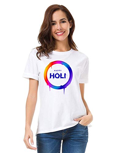 Image of DECOR PRODUCTION Men's /Women's Regular Fit -Colourful - Holi Tshirt Shirt for Men /Women Printed Round Neck Tshirt(Size-Large,pt4)