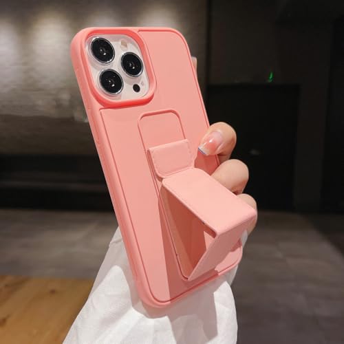Étui de téléphone pour iPhone 14 Pro rose idéal pour les appels vidéo