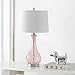 Safavieh Lighting Collection Finnley Light Blush Crackle 28-inch Bedroom Living Room Home Office Desk Nightstand Table Lamp (LED Bulb Included)