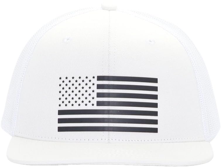 Image of USA 250th Anniversary Flag Hats, Army Tactical Operator Military Patriotic Veterans Flat Bill Trucker Hat, Fits OSFM&XXL Head