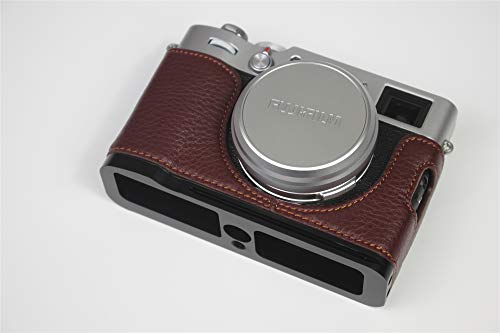 Zakao X100V Kameratasche, echtes Leder, halbe Öffnung unten, Holster, Kameratasche mit Handschlaufe, Schutzhülle, Tasche… – Bild 7