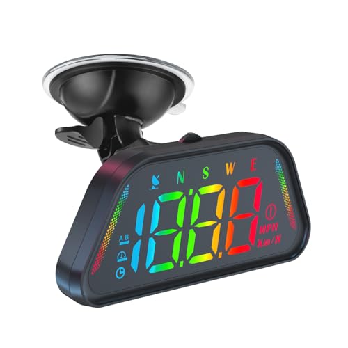 Image of Universal Car HUD GPS Speedometer - G23 Heads up Display Digital Speedometer MPH Real-Time Display with Overspeed Alarm & Fatigue Driving Alert, Plug and Play USB, Auto Brightness for All Vehicles