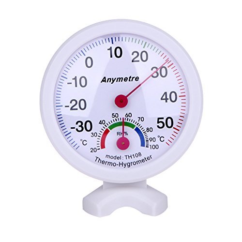 Whitelotous White Digital Centigrade Thermometer Hygrometer Gauge For Indoor Outdoor Temperature Humidity Tester #TOP16