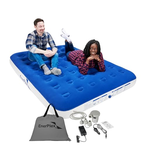 EnerPlex Camping Air Mattress with Built in Pump - Queen Blow Up Mattress for Travel & Guests -...