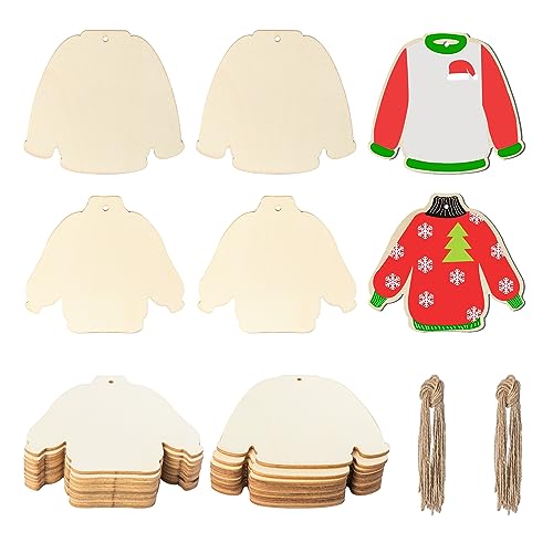 Clothes Wood Wooden Clothing Shape Unfinished Wood Sweater Pieces...