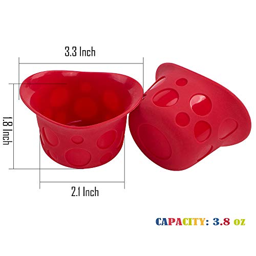 Webake Baking Cup Muffin Cupcake Liner Silicone Popover Pan Jelly Mold Dessert Tray Mini Caramel Pudding Cup 8 Pack #TOP2