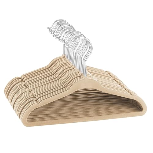 Kit com 10, 20, 30, 40, 50, 100 Unidades de Cabides de Veludo Adu...