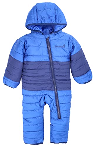Snonook Baby Boys' & Girls' Insulated Powder Light Waterproof Snowsuit, Blue/Navy, 3/6 Months #TOP2