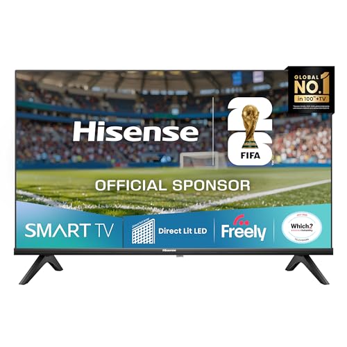 Hisense 40" 40A4QTUK FHD LED TV with Freely - Direct Lit LED, Dolby Audio, Natural Colour Enhancer, Games Mode, Sports Mode with Freely, Disney +, YouTube, Netflix