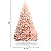 Goplus Pink Artificial Christmas Tree, 7FT Premium Unlit Hinged Spruce Full Tree, with Metal Stand, Easy Assembly, for Indoor and Outdoor Use (7ft)