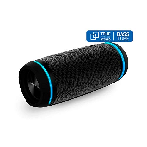 Energy Urban Box 4 BassTube - Altavoz (12 W, Experiencia del Sonido 360, TWS, Resistente al Agua), Color Onyx