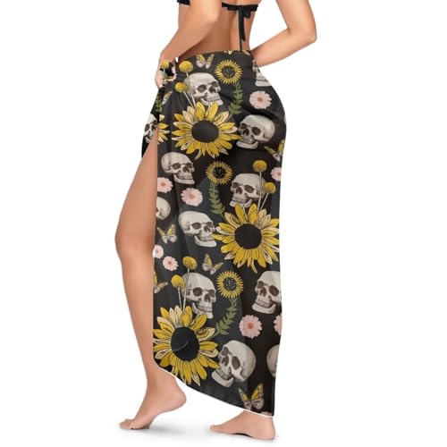 JEOCODY Swimsuit Coverup for Women Trendy Plus Size Beach Coverup Soft Beach Sarong Wrap Bottom2